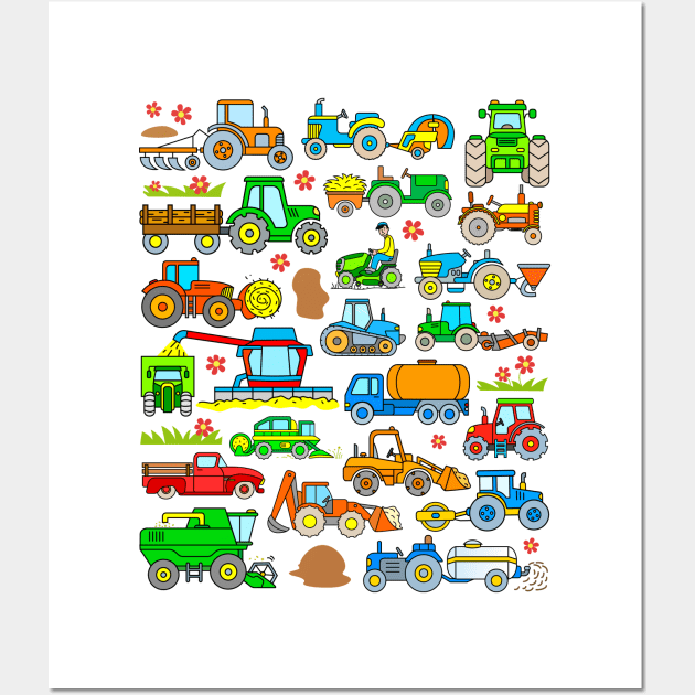 Tractor Design Wall Art by samshirts